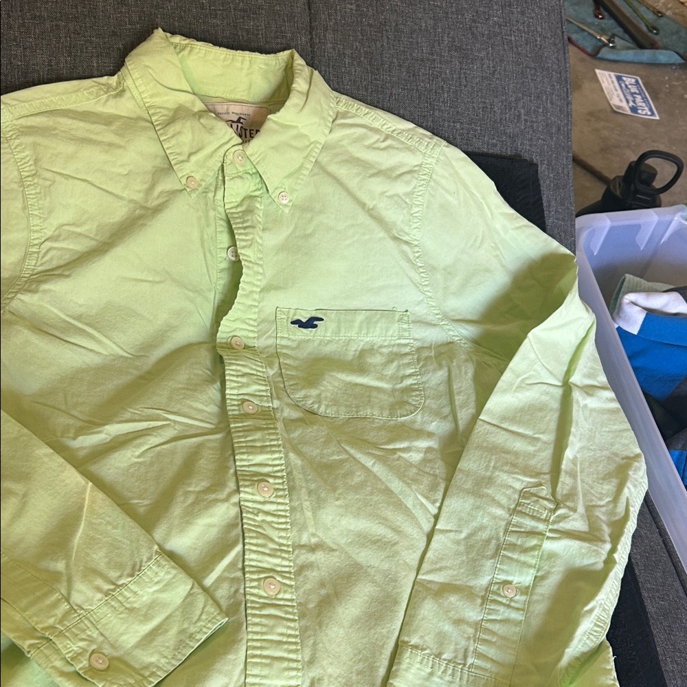 Hollister Mint Green Casual Shirt